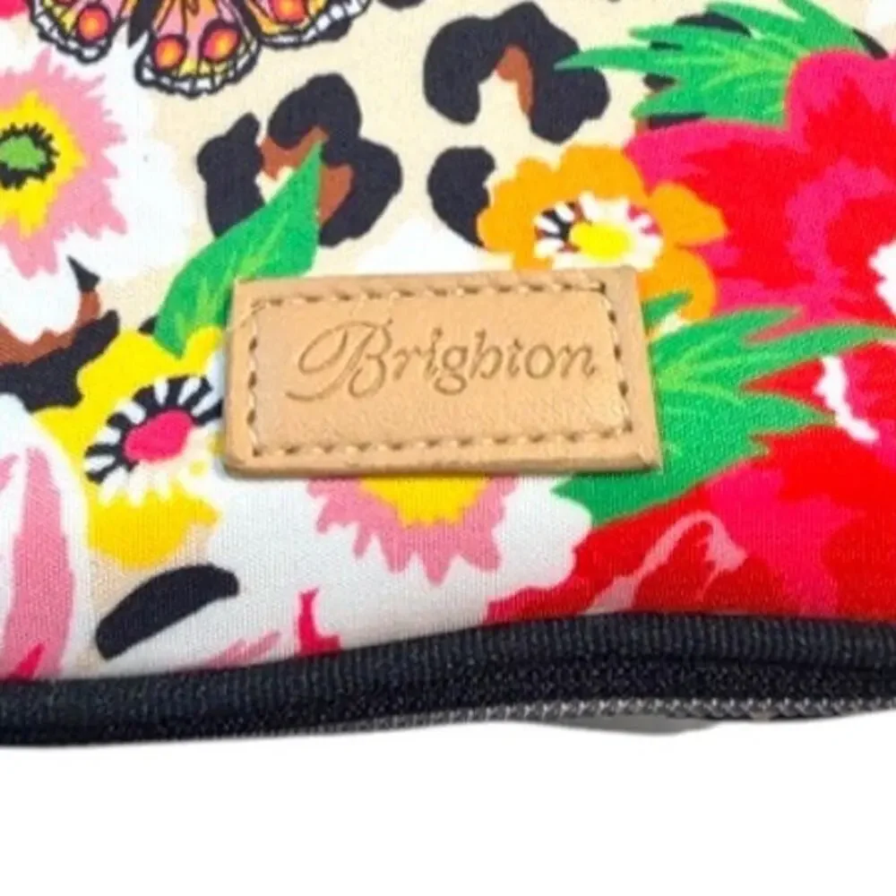 Brighton Garden Spots Jewelry Case Leopard Floral Travel Organizer NWOT